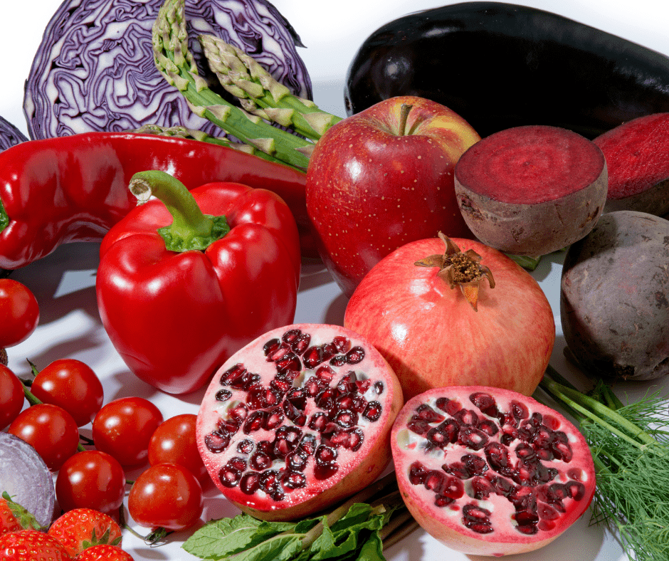 fruites i verdures vermelles